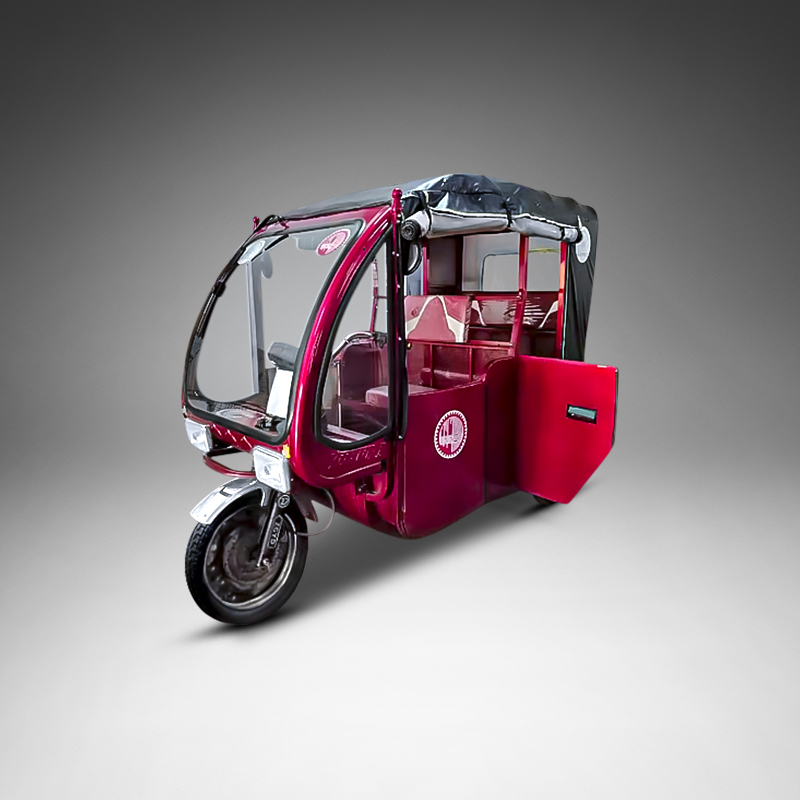 Red Electric Auto Rickshaw