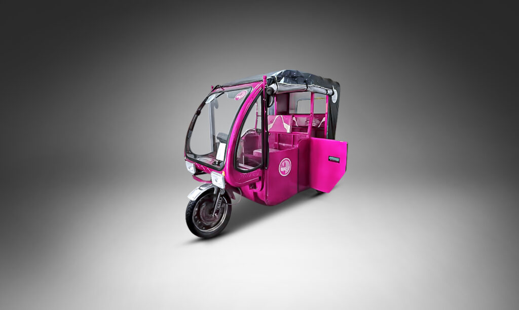 Pink Auto Rickshaw in Bangladesh